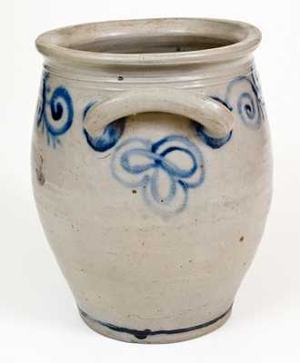 Outstanding 18th Century Abraham Mead, Greenwich, CT Stoneware Jar