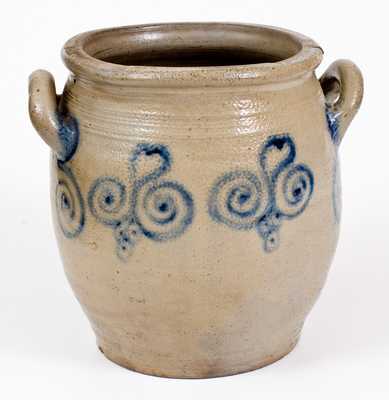 Very Fine att. Abraham Mead, Greenwich, CT Stoneware Jar, late 18th century