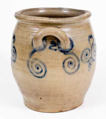 Very Fine att. Abraham Mead, Greenwich, CT Stoneware Jar, late 18th century