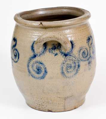 Very Fine att. Abraham Mead, Greenwich, CT Stoneware Jar, late 18th century