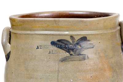 Rare ATHERTON & TRICE / ALBANY Stoneware Jar, circa 1820-1826