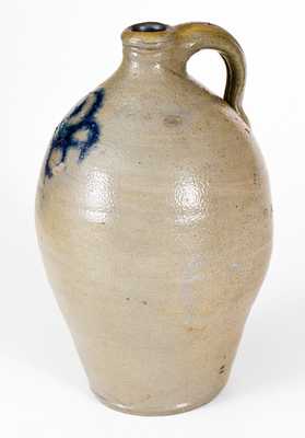 Very Unusual PAUL CUSHMAN (Albany, NY) Stoneware Jug with Cobalt Decoration