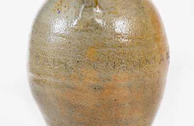 Very Unusual PAUL CUSHMAN (Albany, NY) Stoneware Jug with Cobalt Decoration