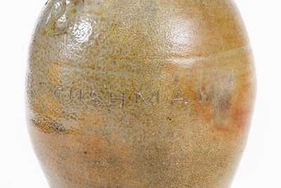 Very Unusual PAUL CUSHMAN (Albany, NY) Stoneware Jug with Cobalt Decoration