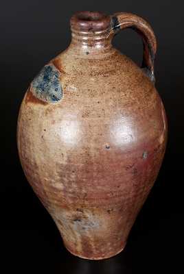 Excellent Boston Stoneware Jug w/ Impressed Fish Decoration, early 19th century