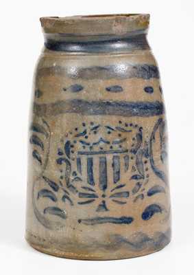 Rare att. Stephen H. Ward, West Brownsville, PA Large-Sized Stoneware Canning Jar