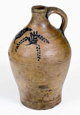 Exceedingly Rare probably Adam States (mid 18th century) Stoneware Jug w/ Bird Design