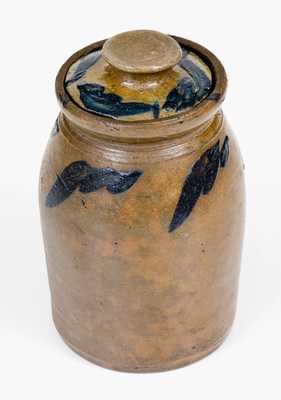 Extremely Rare Miniature Rockingham County, VA Lidded Stoneware Jar