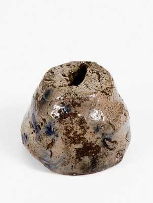 Extremely Rare Western PA Stoneware Bank Made by a Child, c1875