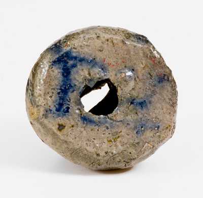 Extremely Rare Western PA Stoneware Bank Made by a Child, c1875