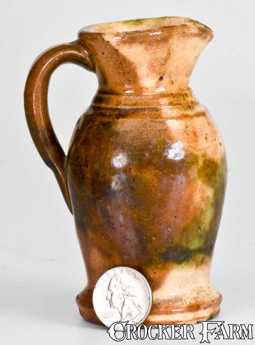 Small-Sized Multi-Glazed Shenandoah Valley Redware Pitcher -- Lot 61 ...