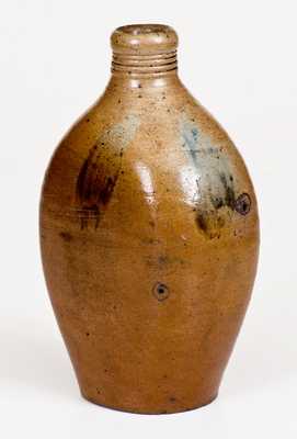 Early Cobalt-Decorated Stoneware Flask, probably New York State origin