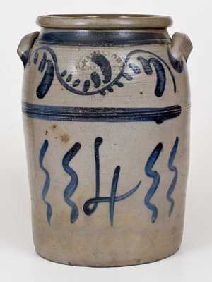 Four-Gallon HAMILTON / Greensboro. PA Stoneware Jar (William Leet Hamilton)