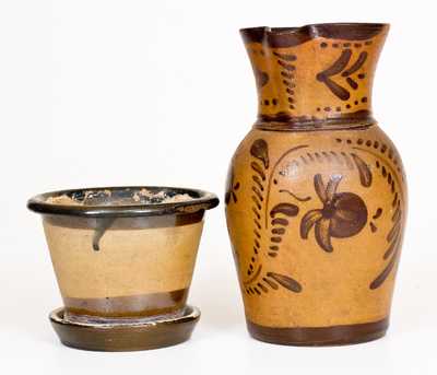 Two Pieces of American Tanware, circa 1885