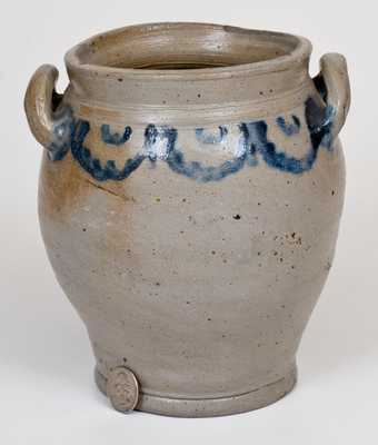 Half-Gallon att. Clarkson Crolius, New York, Open-Handled Stoneware Jar