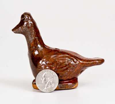 Glazed Redware Figure of a Goose, Pennsylvania origin, circa 1850-1880