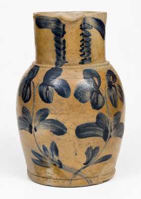 1 Gal. Baltimore Stoneware Pitcher with Floral Decoration, circa 1870