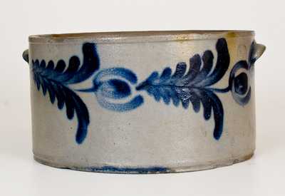 1 1/2 Gal. Stoneware Cake Crock with Floral Decoration, Baltimore, circa 1830s