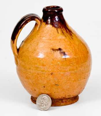 Outstanding Small-Sized New England Redware Jug