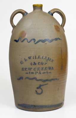 C. L. WILLIAMS & CO. / NEW GENEVA, PA Double-Handled Stoneware Jug