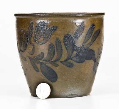 Fine Small-Sized Stoneware Jar att. J. Swank, Johnstown, PA w/ Profuse Decoration