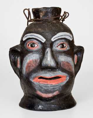 Rare Painted Face Jug, North Wilkesboro, NC, origin, circa 1925