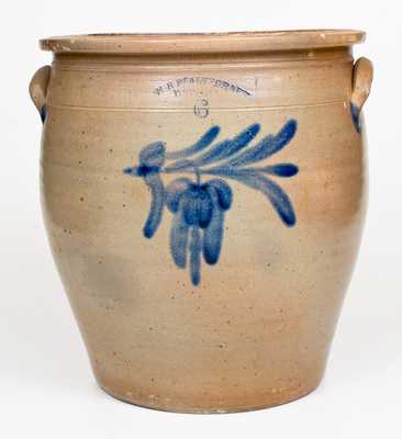 6 Gal. H. B. PFALTZGRAFF / YORK, PA Stoneware Jar with Floral Decoration
