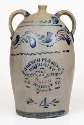 Very Unusual BETHESDA WATER / PITTSBURGH Stoneware Advertising Jug