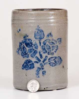 Small-Sized Western PA Stoneware Canning Jar w/ Stenciled Floral Decoration