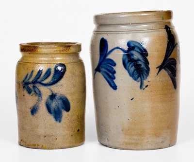 Lot of Two: 1/4 and 1/2 Gal. Stoneware Jars, Southeastern PA origin