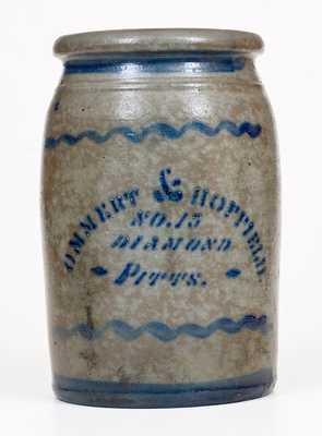 1 Gal. Stoneware Jar w/ Stenciled PITTSBURGH, PA Advertising and Freehand Decoration