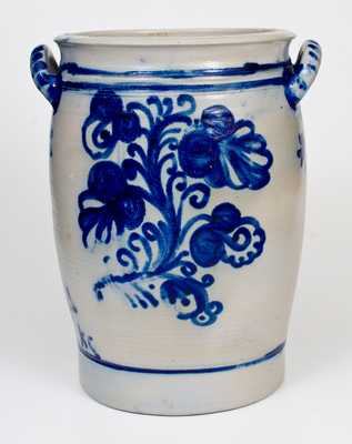 7 Liter Westerwald, Germany Stoneware Jar w/ Elaborate Floral Decoration