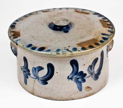 P. HERRMANN, Baltimore Stoneware Cake Crock with Lid