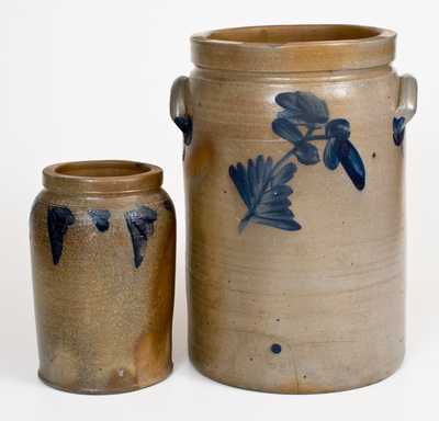 Lot of Two: Stoneware Jars att. R. J. Grier, Chester County, PA