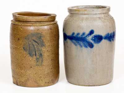 Lot of Two: Half-Gallon Stoneware Jars, Baltimore, MD Origin