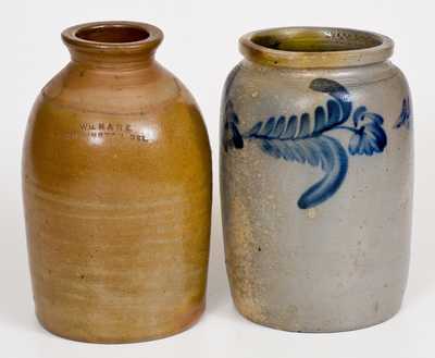 Lot of Two: 1 Gal. Stoneware Jars: WM. HARE / WILMINGTON, DEL., Philadelphia