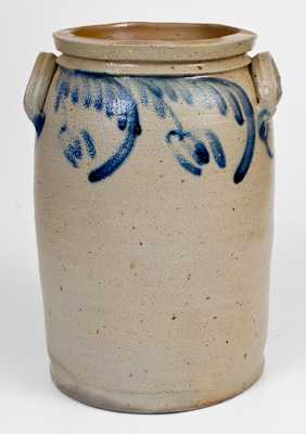 3 Gal. Stoneware Jar with Floral Decoration, Baltimore, circa 1840