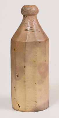 Signed W. SMITH (Greenwich, NY) Stoneware Press Molded Bottle