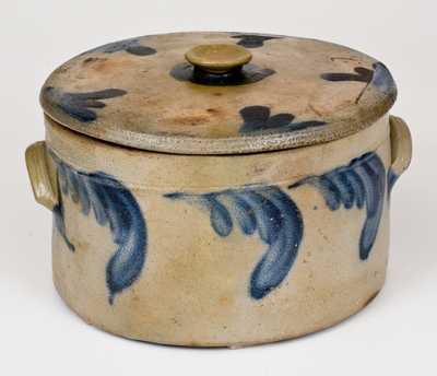 Richard Remmey, Philadelphia, PA Stoneware Butter Crock Paired w/ Decorated Lid