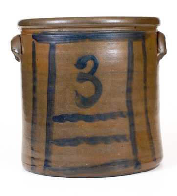 3 Gal. Stoneware Crock att. S.A. Colvin & Sons, Jane Lew, WV