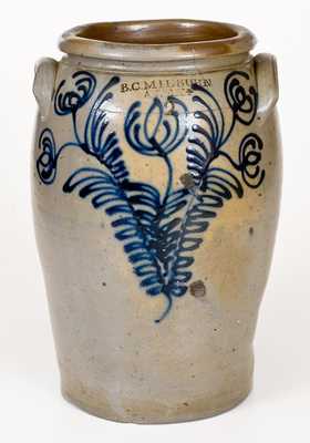 Fine B. C. MILBURN / ALEXA. Stoneware Jar with Slip-Trailed Floral Decoration
