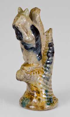 Extremely Rare Philadelphia Stoneware Figure of a Squirrel, probably Thomas Haig