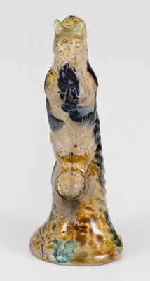 Extremely Rare Philadelphia Stoneware Figure of a Squirrel, probably Thomas Haig