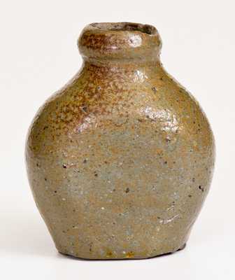 Rare Miniature Stoneware Flask, Northeastern U.S., late 18th or early 19th century