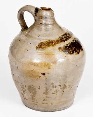 Rare Half-Gallon S. AMBOY. N. JERSY (Thomas Warne and Joshua Letts) Stoneware Jug