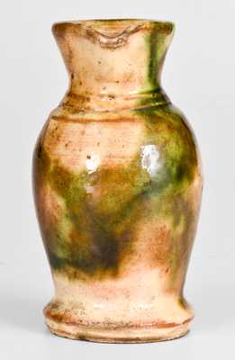 Small-Sized Multi-Glazed Shenandoah Valley Redware Pitcher