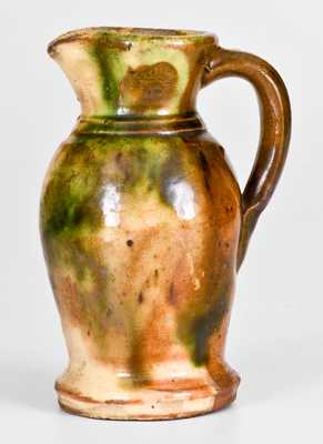 Small-Sized Multi-Glazed Shenandoah Valley Redware Pitcher
