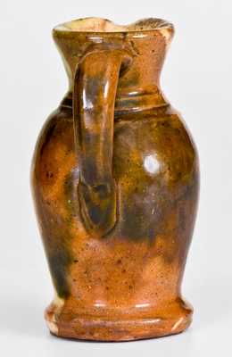 Small-Sized Multi-Glazed Shenandoah Valley Redware Pitcher