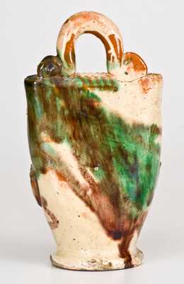 Shenandoah Valley Redware Wall Pocket, attrib. J. Eberly, Strasburg, VA