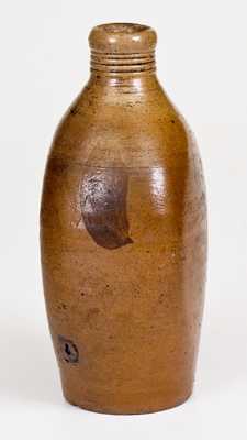 Early Cobalt-Decorated Stoneware Flask, probably New York State origin